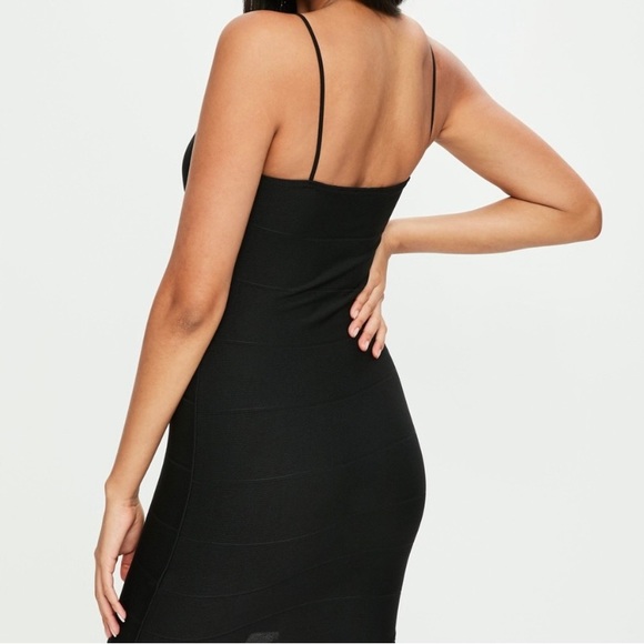 💵Missguided Black Bandage Stretchy Mini Dress in Size 4 - Picture 5 of 10